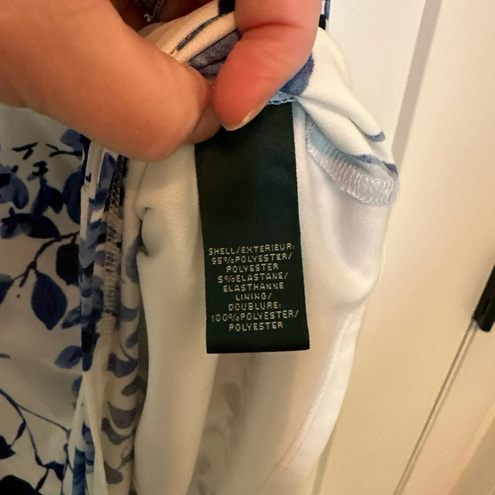 EUC Lauren Ralph Lauren blue and white dress 10P - Picture 5 of 8